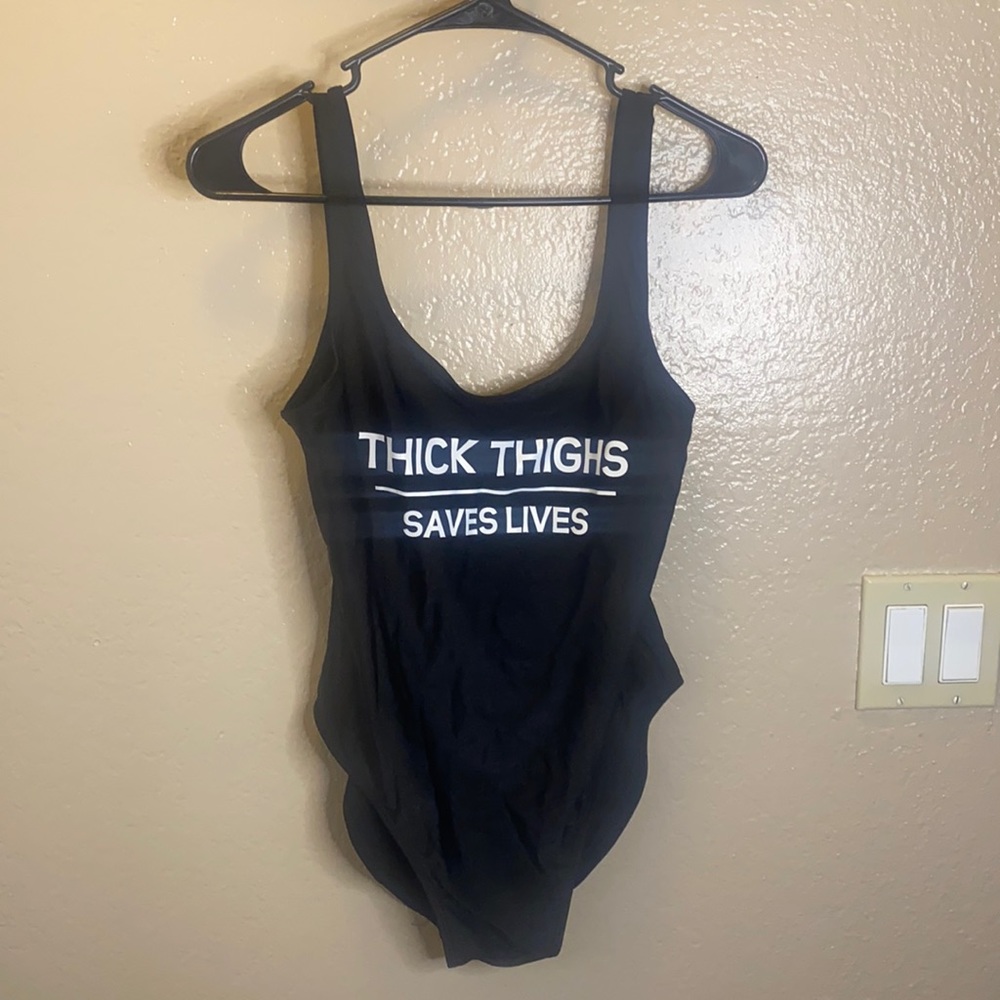 Thick thighs save lives one piece bathing suit